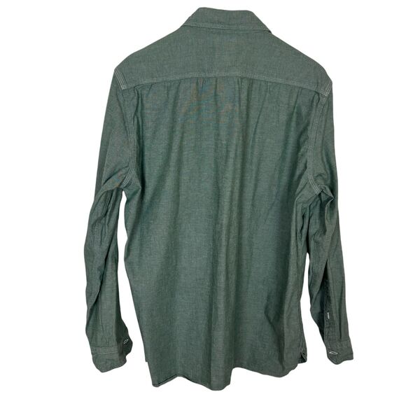 Levi's Slim Fit Green Long Sleeve Roll Tab Button Front Shirt Men's XL - Picture 4 of 6